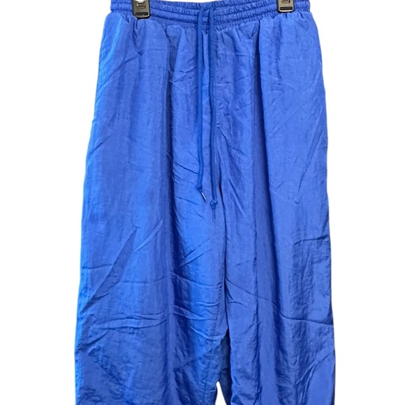 Vintage Nylon Royal Blue Athletic Track Pants Varsity Joggers M - Picture 3 of 12